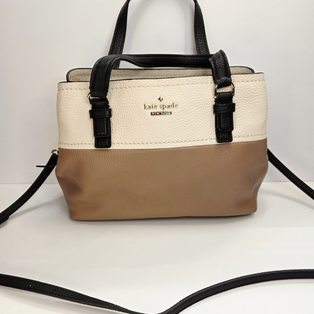 Kate Spade Black & Toasty Pebbled Leather Jackson Street Octavia Crossbody